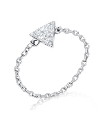 Triangle CZ Silver Ring NSR-3177